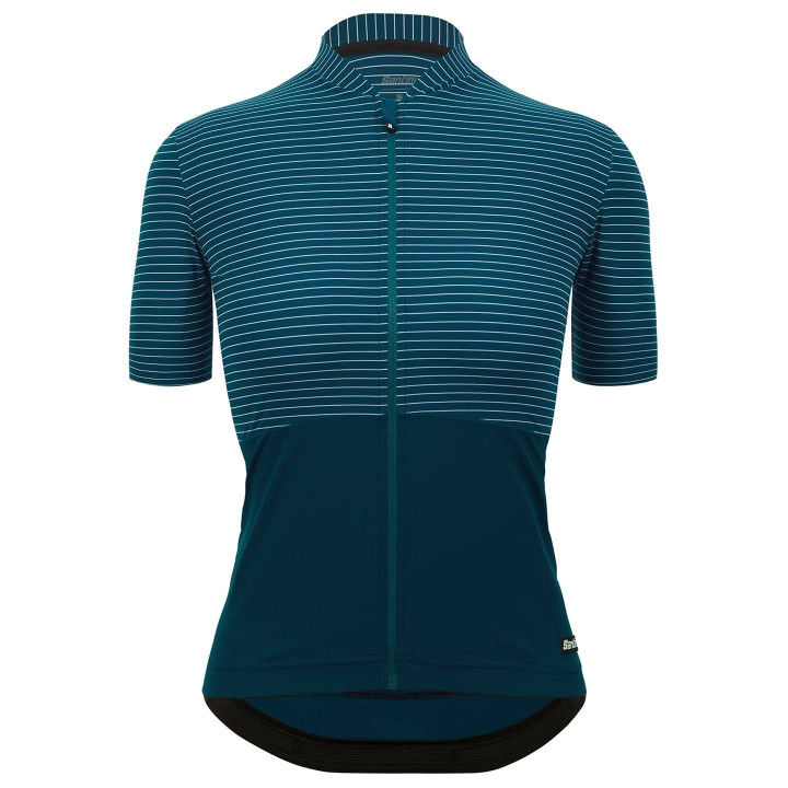 Maillot de ciclismo corto para mujer en verde oscuro, estilo y comodidad para tus rutas