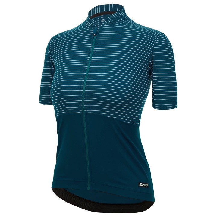 Maillot de ciclismo corto para mujer en verde oscuro, estilo y comodidad para tus rutas