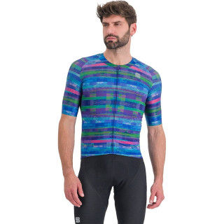 Maillot corto Glitch Bomber azul de SPORTFUL, comodidad y estilo para tus rutas en bici
