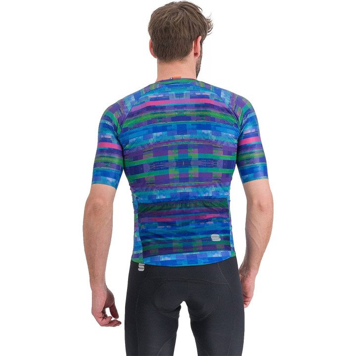 Maillot corto Glitch Bomber azul de SPORTFUL, comodidad y estilo para tus rutas en bici