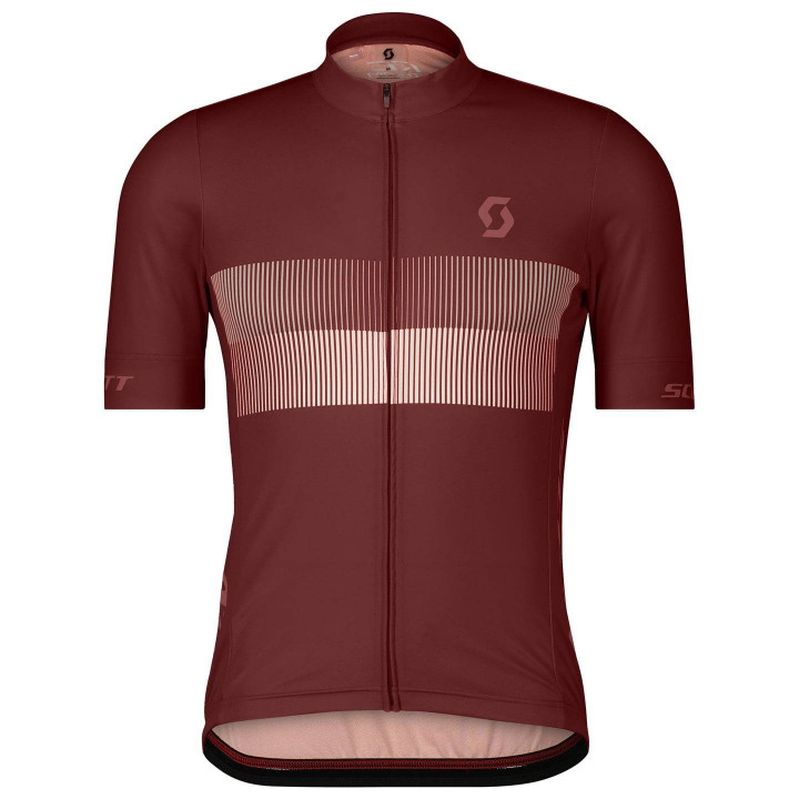 Maillot corto SCOTT RC Team 10 burdeos para ciclistas que buscan estilo y confort