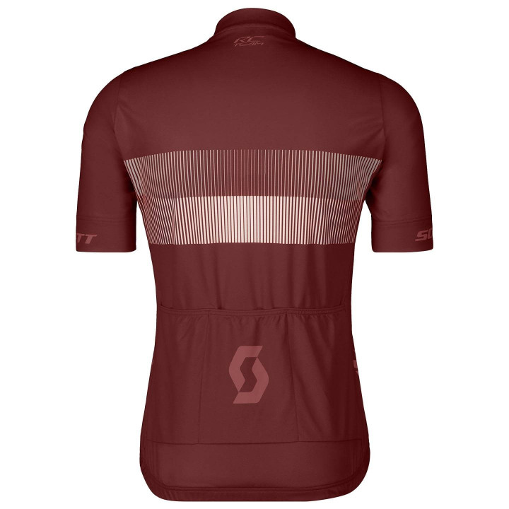 Maillot corto SCOTT RC Team 10 burdeos para ciclistas que buscan estilo y confort
