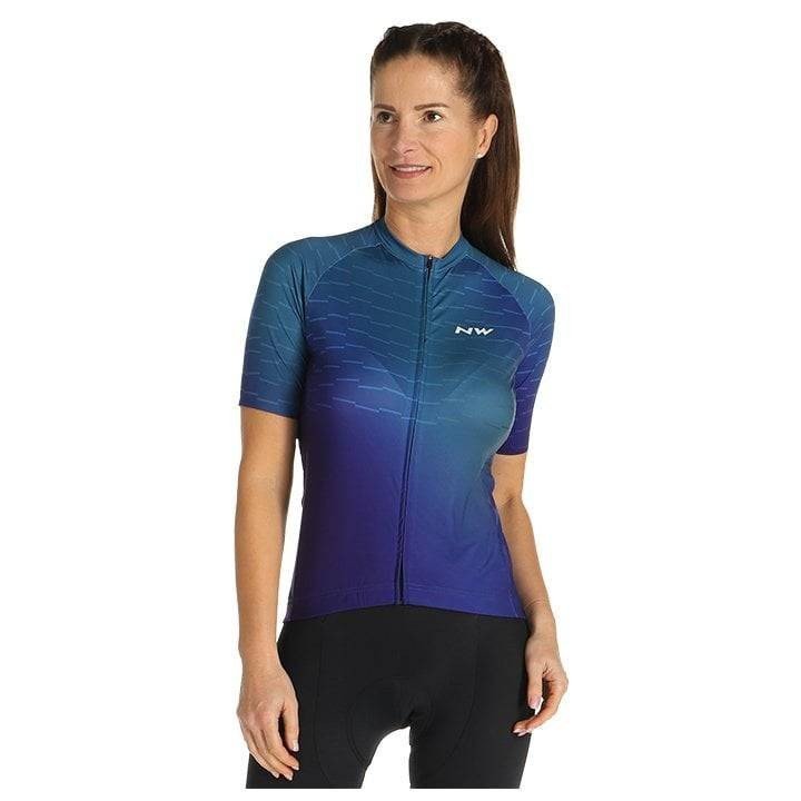 Maillot corto mujer Blade lila-azul de Northwave: comodidad y estilo en cada pedaleada