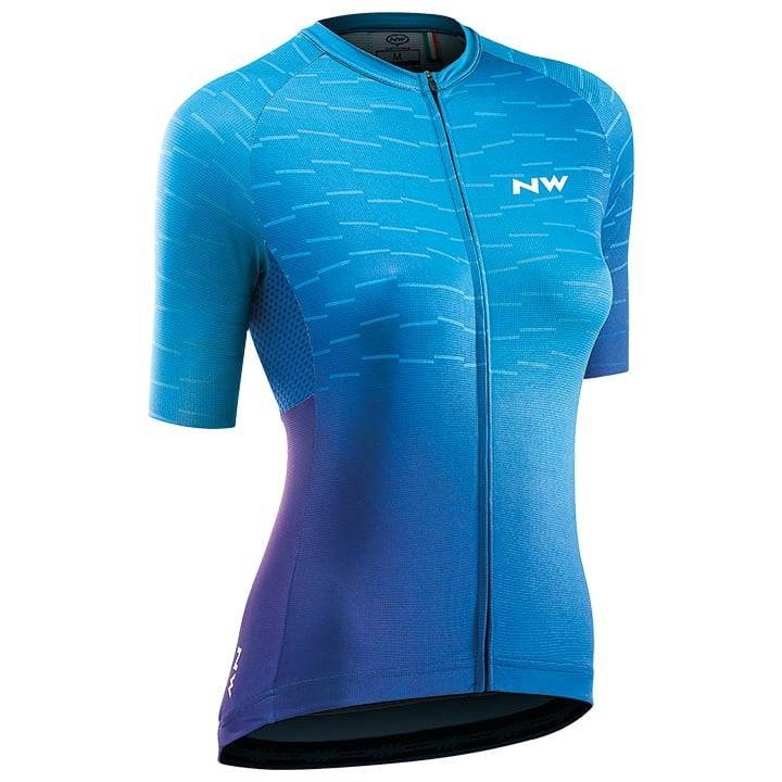 Maillot corto mujer Blade lila-azul de Northwave: comodidad y estilo en cada pedaleada