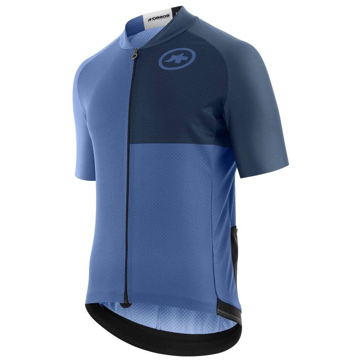 Maillot corto ASSOS Mille GT C2 EVO Stahlstern azul, ideal para ciclistas
