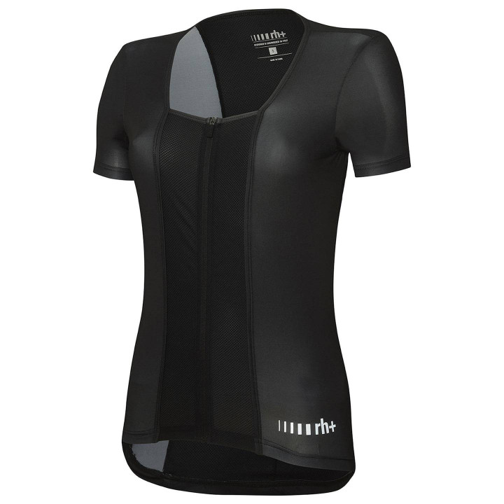 Maillot corto mujer RH+ Diva Evo negro, comodidad y estilo en tus paseos en bici
