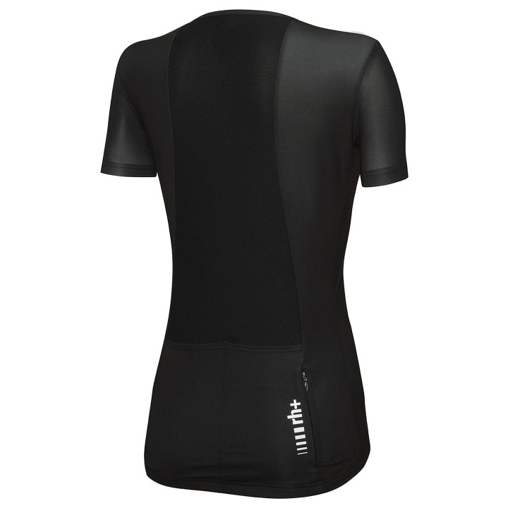 Maillot corto mujer RH+ Diva Evo negro, comodidad y estilo en tus paseos en bici