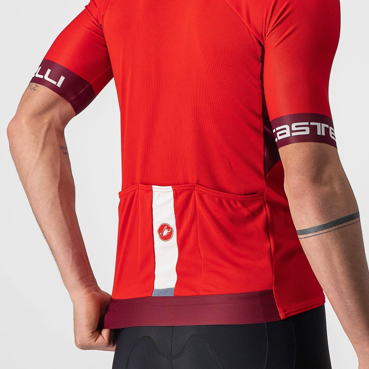 Maillot Entrata VI rojo de CASTELLI: comodidad y estilo para ciclistas