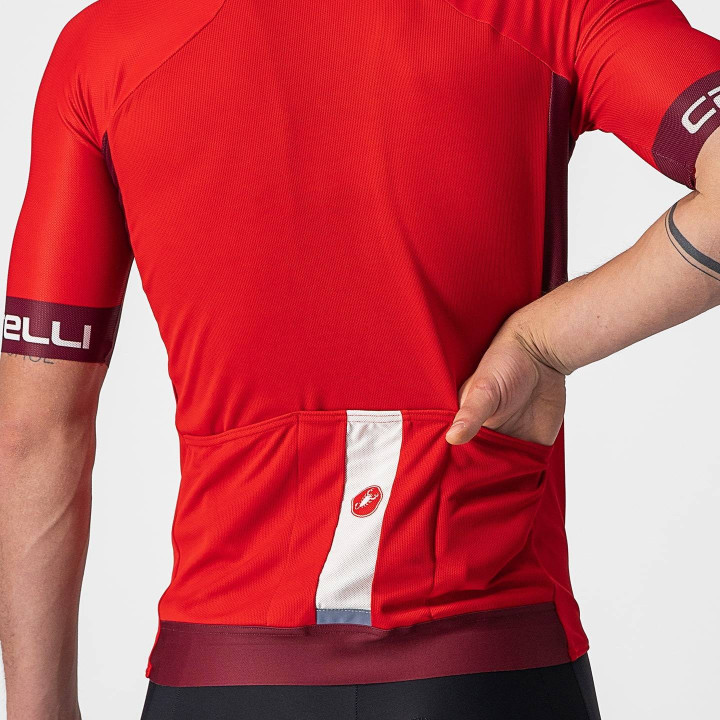 Maillot Entrata VI rojo de CASTELLI: comodidad y estilo para ciclistas
