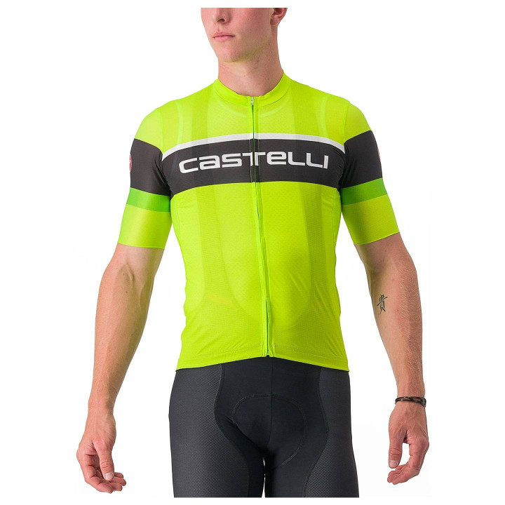 Maillot Scorpione 3 negro-verde neón de CASTELLI para ciclistas que buscan estilo y comodidad