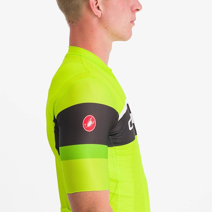 Maillot Scorpione 3 negro-verde neón de CASTELLI para ciclistas que buscan estilo y comodidad