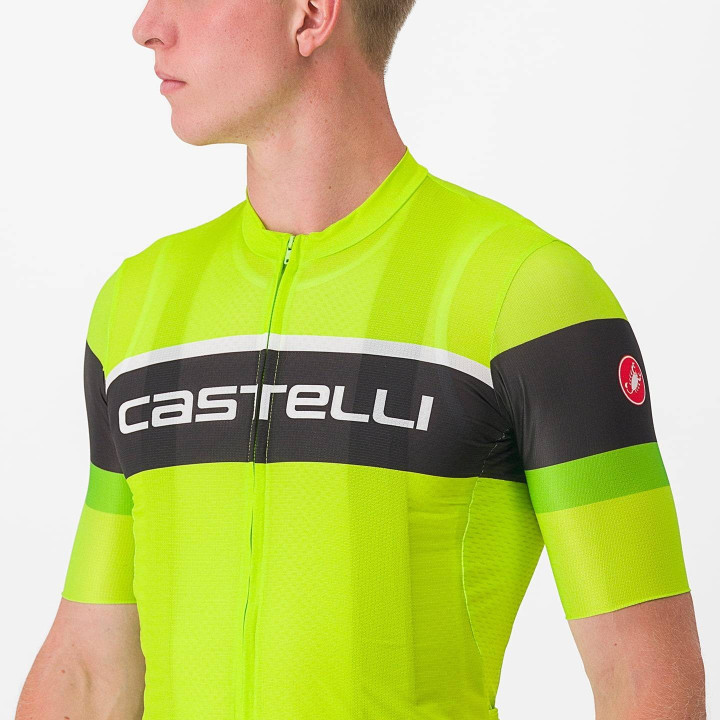 Maillot Scorpione 3 negro-verde neón de CASTELLI para ciclistas que buscan estilo y comodidad