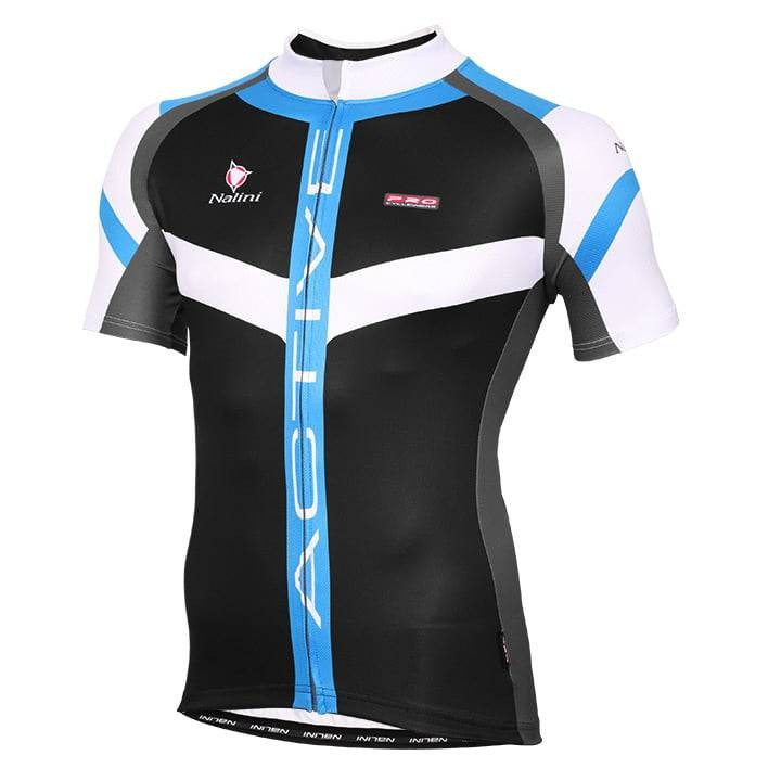 Maillot corto NALINI Rigel en azul y negro, ideal para ciclistas cómodos y estilosos