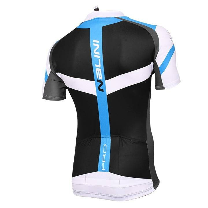 Maillot corto NALINI Rigel en azul y negro, ideal para ciclistas cómodos y estilosos