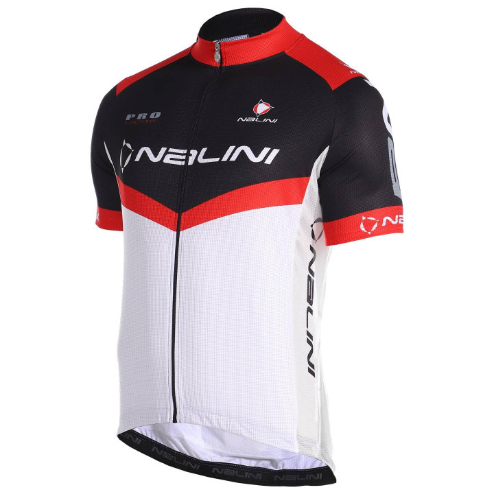 Maillot corto NALINI Rigel 2 en rojo y negro, ideal para ciclistas con estilo