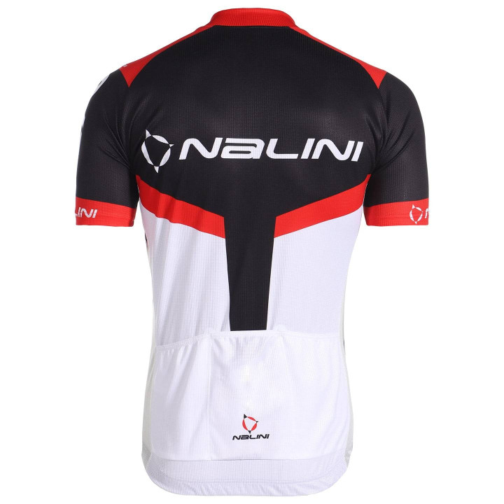 Maillot corto NALINI Rigel 2 en rojo y negro, ideal para ciclistas con estilo
