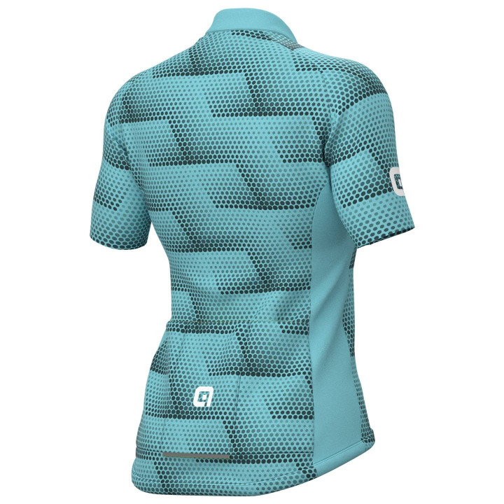 Maillot de ciclismo corto para mujer ALÉ en azul claro, cómodo y fresco para tus rutas