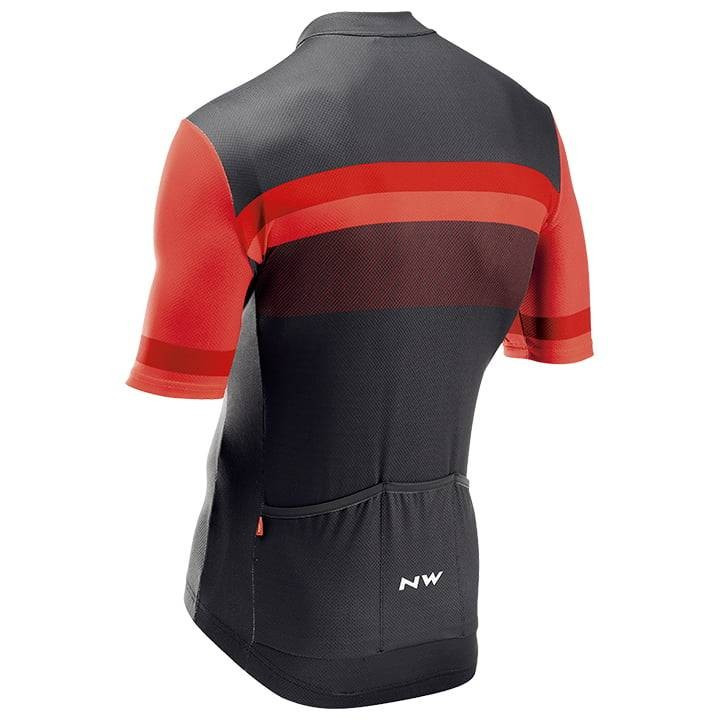 Maillot corto NORTHWAVE Origin rojo y gris: comodidad y estilo para ciclistas
