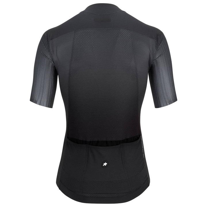 Maillot corto Assos Equipe RS S11 negro y gris, el aliado perfecto para tus rutas en bici