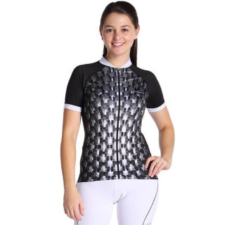 Maillot corto mujer RH+ Venus en negro y blanco, comodidad y estilo para tus rutas en bici