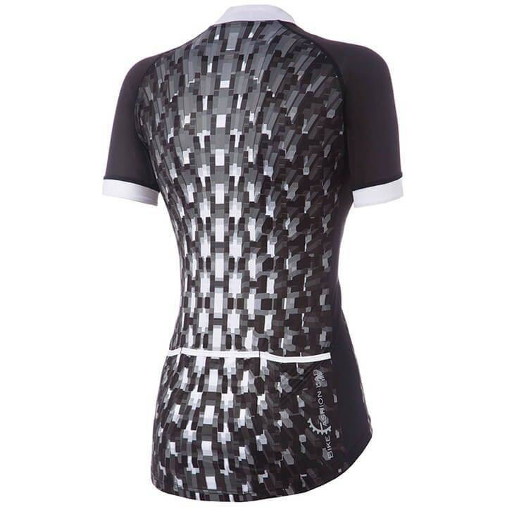 Maillot corto mujer RH+ Venus en negro y blanco, comodidad y estilo para tus rutas en bici