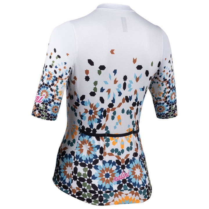 Maillot de ciclismo corto para mujer NALINI en beige, cómodo y divertido