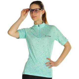Maillot corto de ciclismo para mujer VAUDE Dotchic III en verde, comodidad y estilo en cada pedaleada