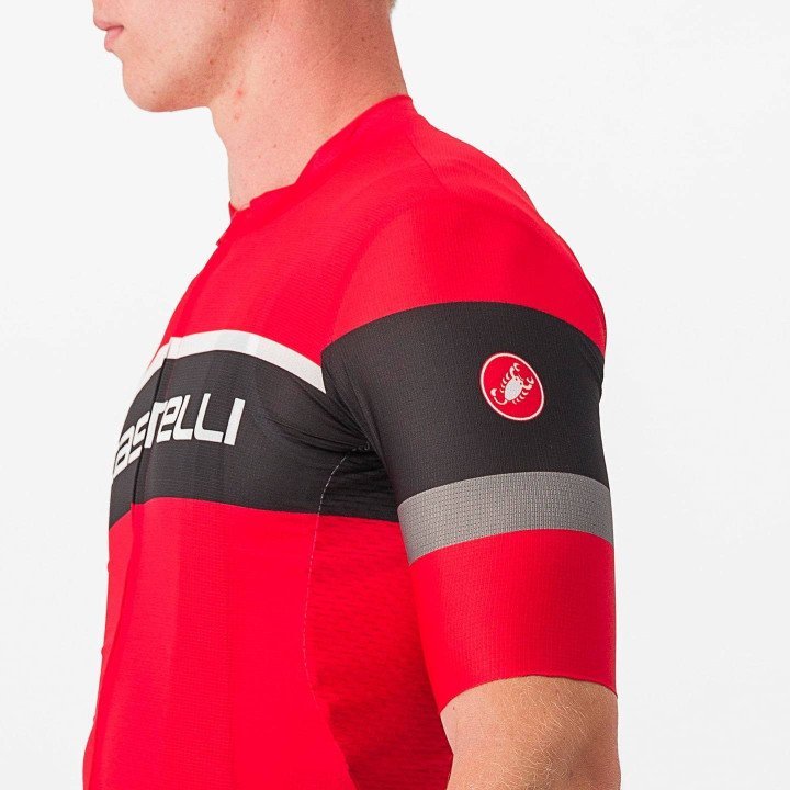 Maillot Scorpione 3 rojo-negro de CASTELLI: comodidad y estilo para ciclistas