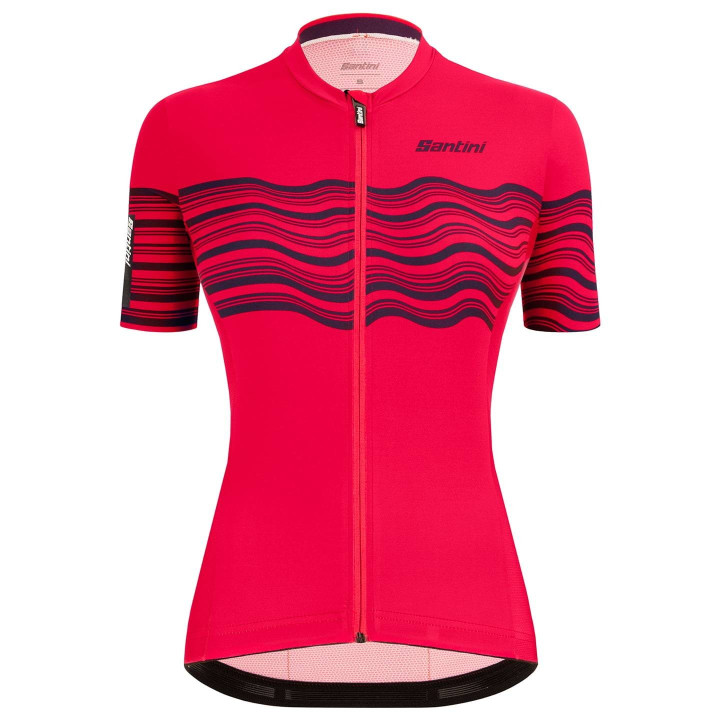 Maillot de ciclismo corto para mujer SANTINI en fucsia, comodidad y estilo en cada pedaleada