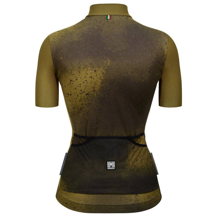 Maillot corto de ciclismo para mujer SANTINI en fango oliva, comodidad y estilo en cada pedaleada