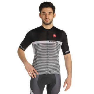 Maillot de ciclismo corto Competizione 2 de CASTELLI en negro y gris, ideal para cualquier ciclista