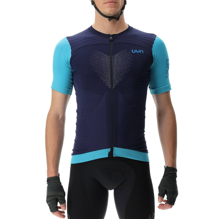 Maillot de ciclismo corto UYN Garda en azul: comodidad y frescura para tus rutas