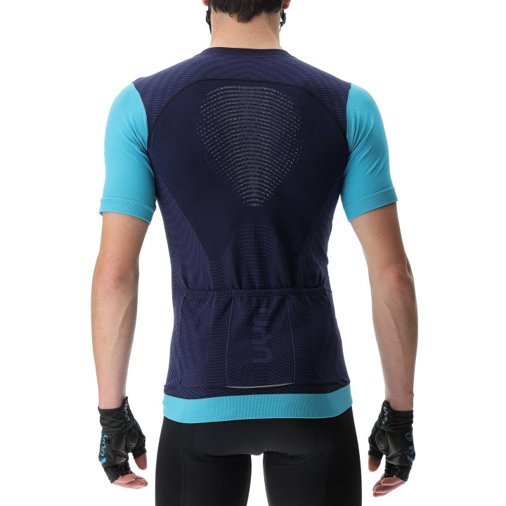 Maillot de ciclismo corto UYN Garda en azul: comodidad y frescura para tus rutas