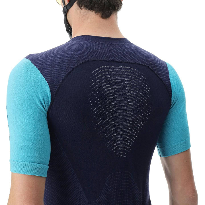 Maillot de ciclismo corto UYN Garda en azul: comodidad y frescura para tus rutas