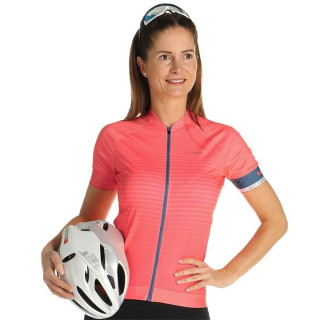 Maillot corto de ciclismo para mujer LÖFFLER Hotbond en rojo: comodidad y frescura en cada pedaleo
