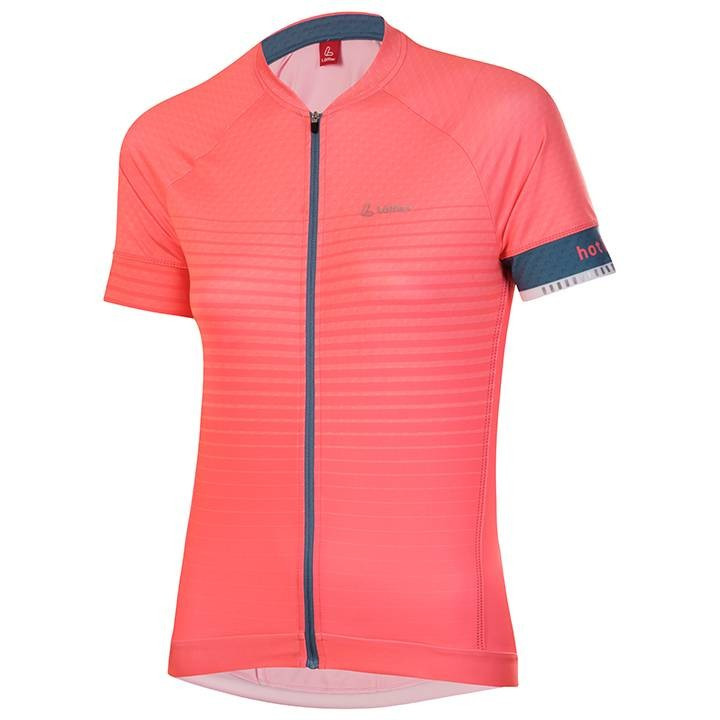 Maillot corto de ciclismo para mujer LÖFFLER Hotbond en rojo: comodidad y frescura en cada pedaleo
