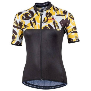 Maillot de ciclismo corto para mujer NALINI Turin 2006 en amarillo y negro