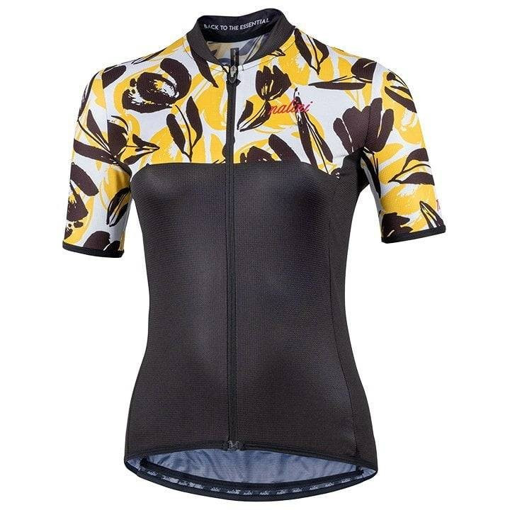 Maillot de ciclismo corto para mujer NALINI Turin 2006 en amarillo y negro