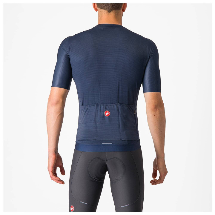 Maillot de ciclismo corto Espresso azul oscuro de CASTELLI: comodidad y estilo para tus rutas