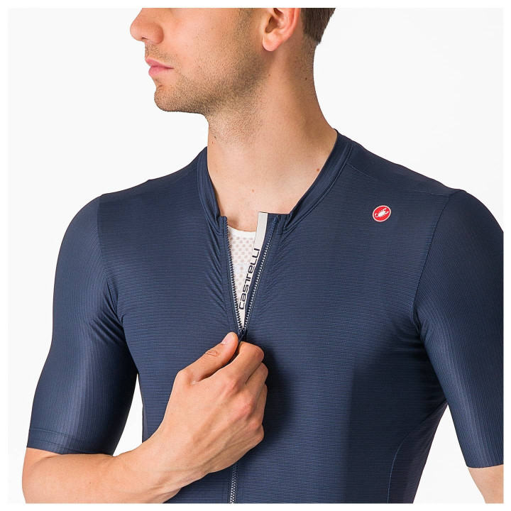 Maillot de ciclismo corto Espresso azul oscuro de CASTELLI: comodidad y estilo para tus rutas