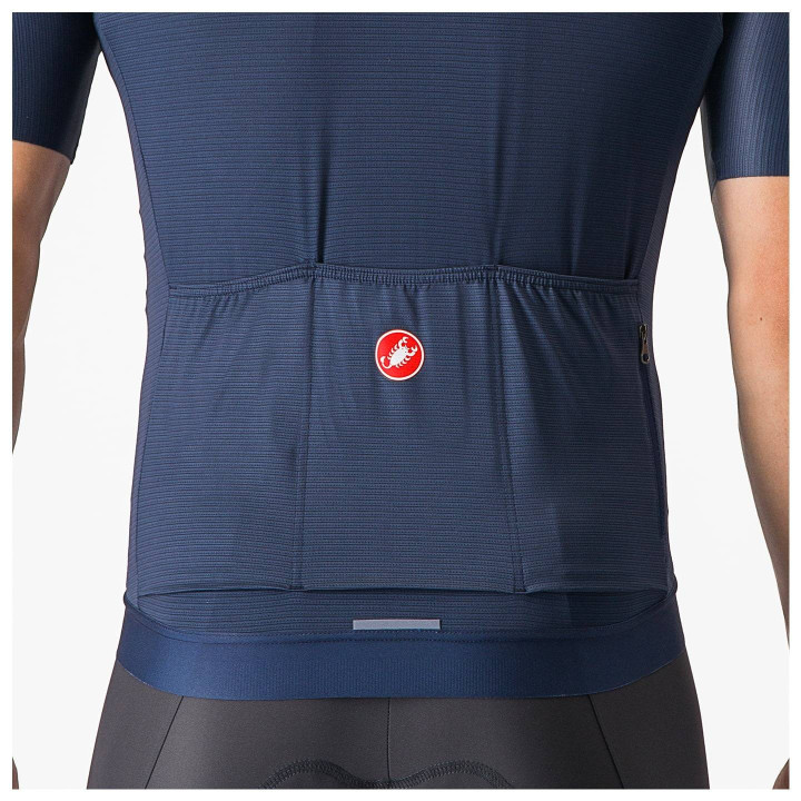 Maillot de ciclismo corto Espresso azul oscuro de CASTELLI: comodidad y estilo para tus rutas