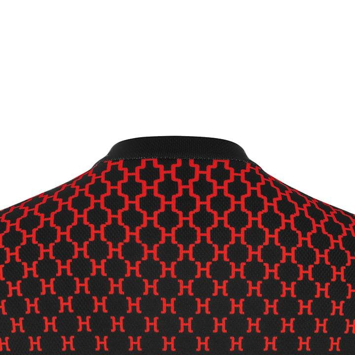 Maillot corto para mujer Hakka en fucsia y negro, ideal para ciclistas