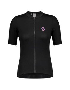 Maillot corto de ciclismo para mujer SCOTT RC Contessa Sign en negro, comodidad y frescura al pedaleo 2