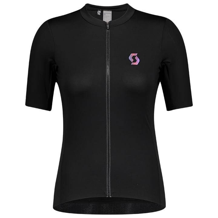 Maillot corto de ciclismo para mujer SCOTT RC Contessa Sign en negro, comodidad y frescura al pedaleo