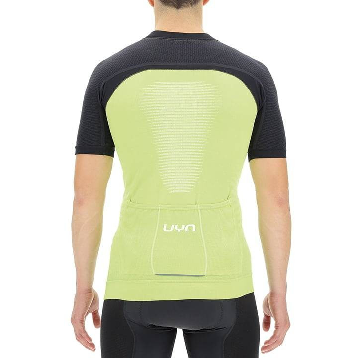 Maillot de Ciclismo UYN Granfondo Verde y Negro para Rutas Cómodas
