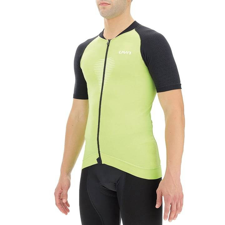 Maillot de Ciclismo UYN Granfondo Verde y Negro para Rutas Cómodas