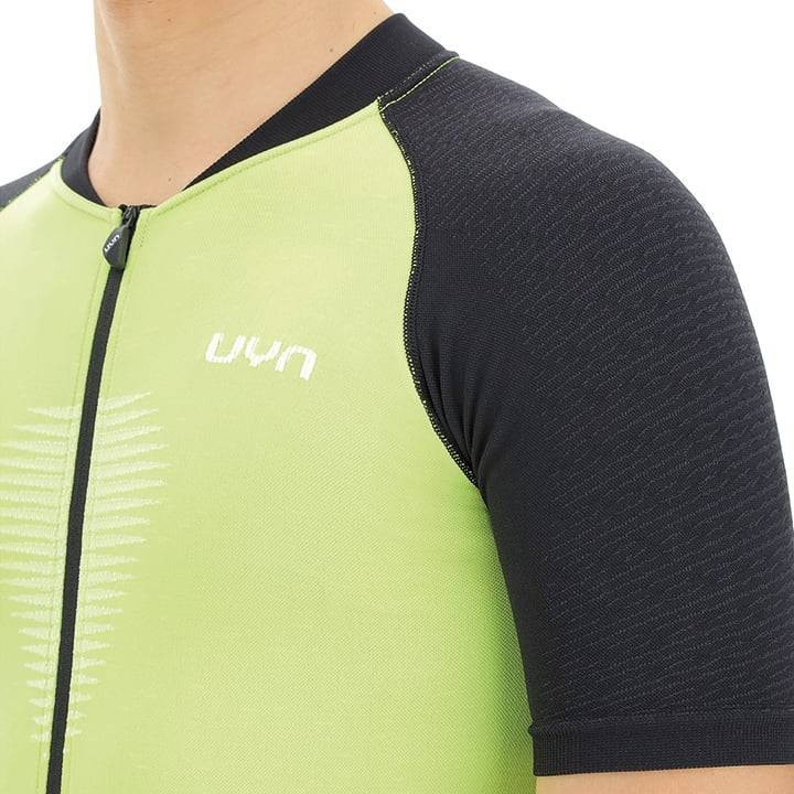 Maillot de Ciclismo UYN Granfondo Verde y Negro para Rutas Cómodas