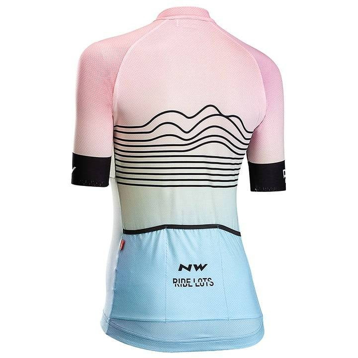 Maillot corto para mujer Blade fucsia y azul claro de NORTHWAVE, comodidad y estilo en cada pedaleada