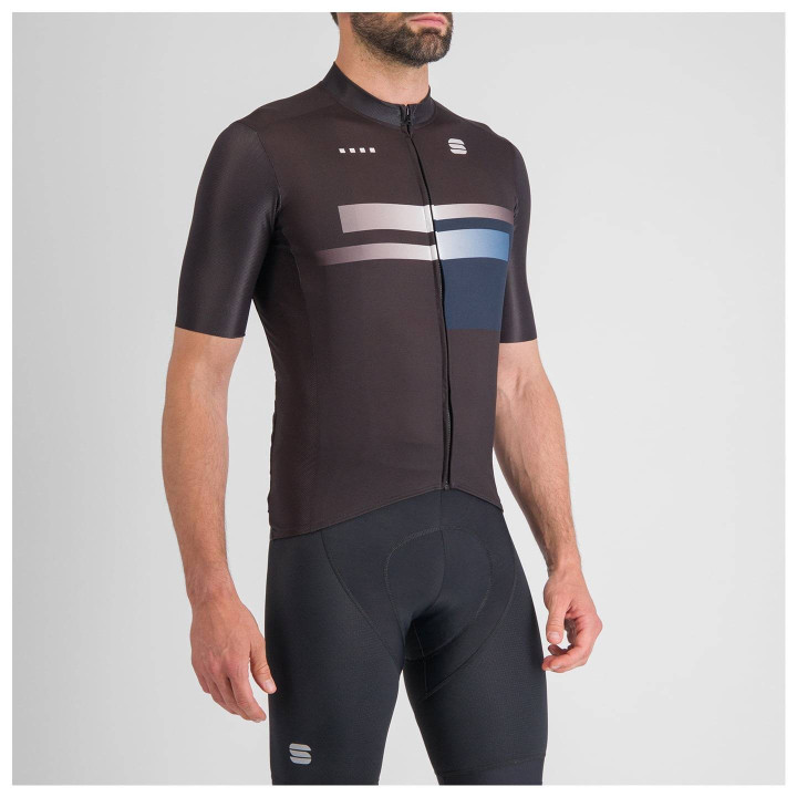 Maillot de ciclismo corto Gruppetto negro de SPORTFUL: comodidad y frescura en tus rutas