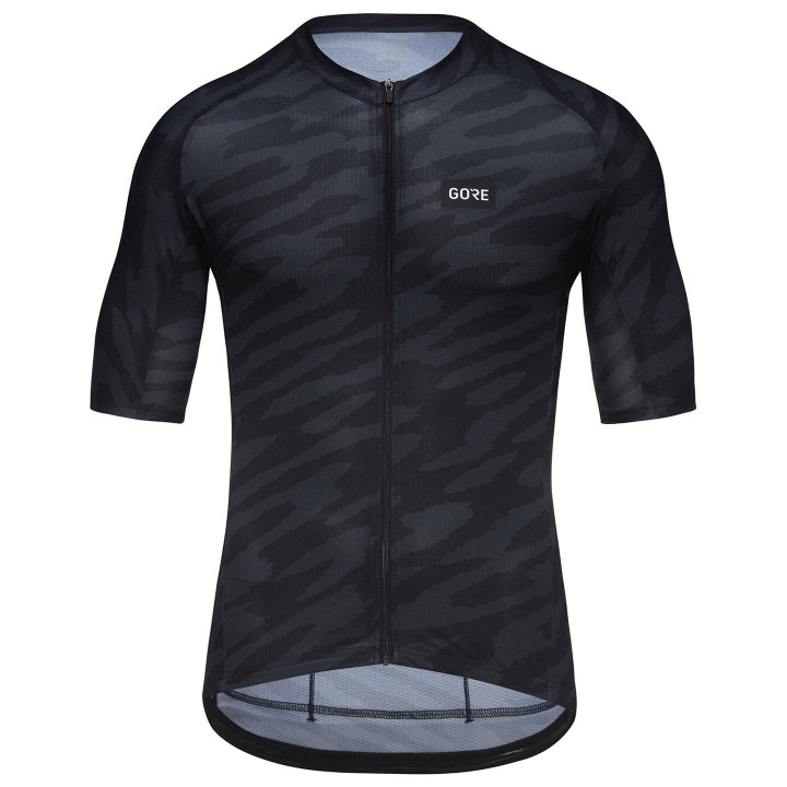 Maillot corto GORE WEAR Spirit Organic Camo negro: estilo y comodidad para ciclistas